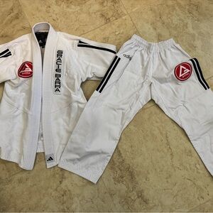 White Gracie Barra Adidas Gi Set